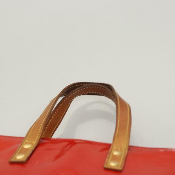 LOUIS VUITTON Monogram Vernis Reade PM Hand Bag Red Rouge M91088 - Picture 8 of 12